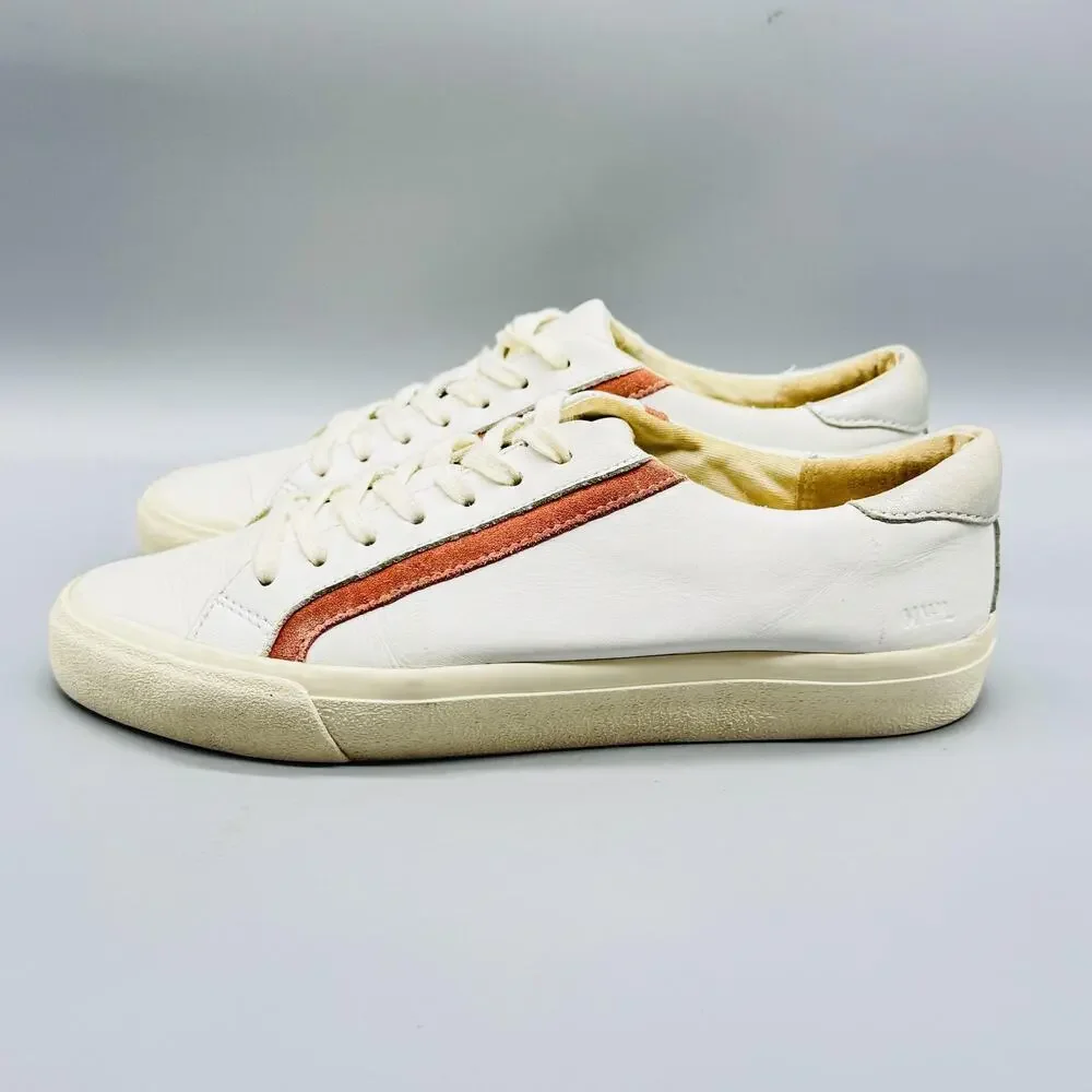 Madewell Shoes Womens 8.5 White Leather Sidewalk Low Top Lace Up Court Sneakers